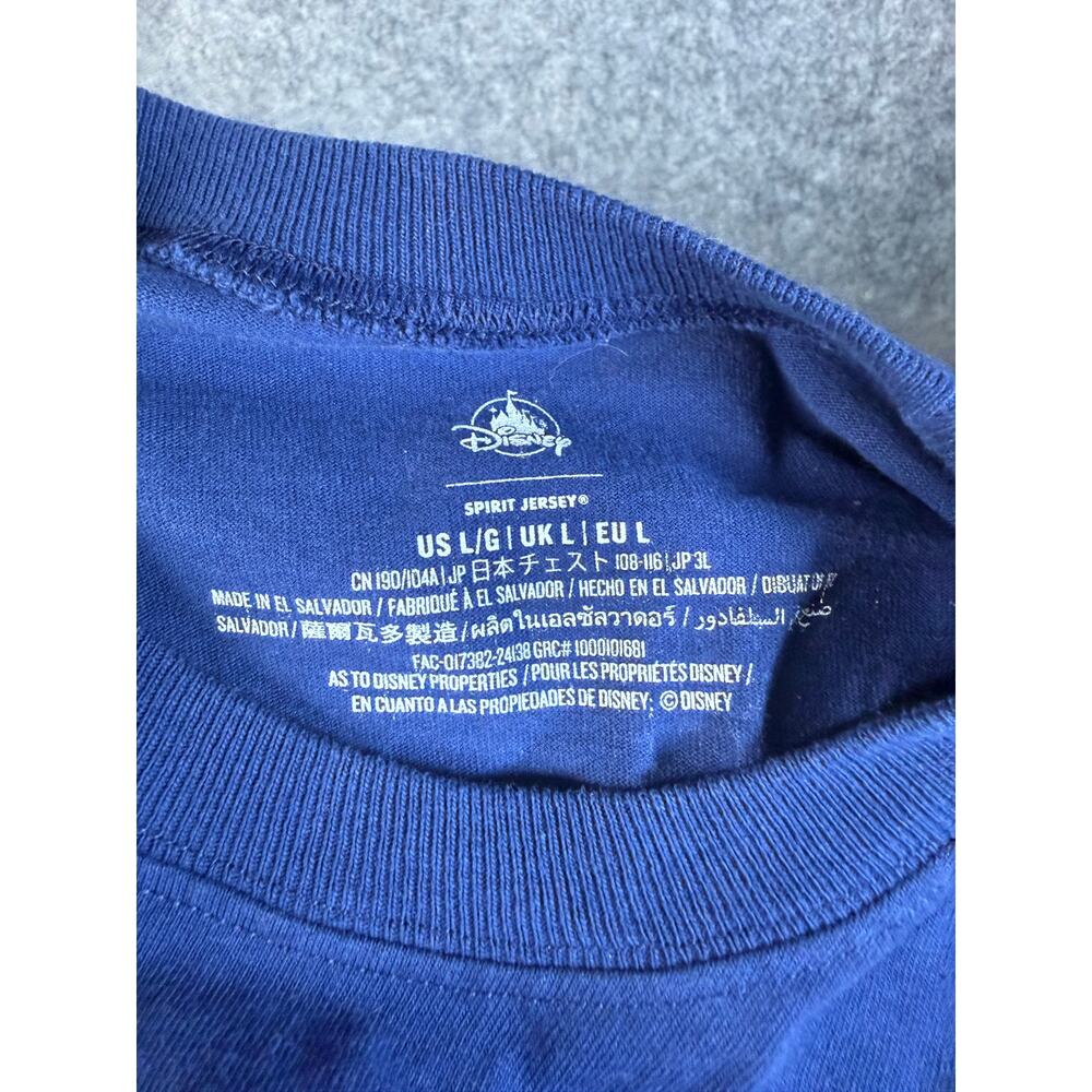 Disney World Stitch Spirit Jersey Blue Adult Large Long Sleeve All Over - Picture 7 of 10